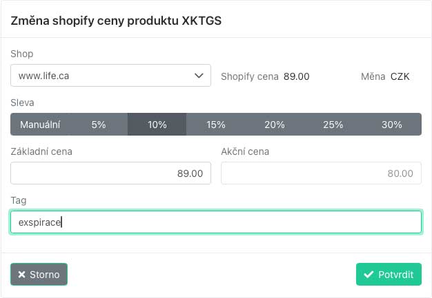 Shopify sleva